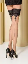 Сексуальные чулки Passion ST105 grey photo 2