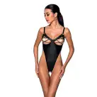 Боди из экокожи Celine Body black L/XL — Passion: с доступом, открытый photo 1