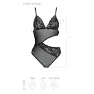 Боди с ажурным лифом Christa Body black S/M — Passion photo 5