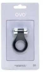 Эрекционное виброкольцо OVO B1 BLACK photo 7