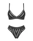 Комплект белья Obsessive Natilya 2-pcs set M/L, black, бюстгальтер, трусики photo 3