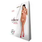 Бодистокинг в очень крупную сетку Passion BS091 red, с доступом photo 4