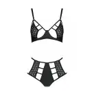 Комплект из эко-кожи Passion Tamaris Set black L/XL, бюстгальтер и трусики photo 3