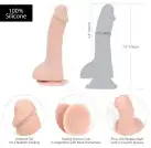 Изогнутый фаллоимитатор на присоске ADDICTION — BRAD 7,5″ Dildo With Balls, Beige photo 5
