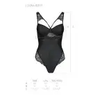 Боди из эко-кожи и кружева Loona Body black S/M - Passion photo 5